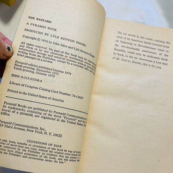 The Bastard by John Jakes 1976, Paperback Book  American Bicentennial Series V1 - Picture 6 of 9